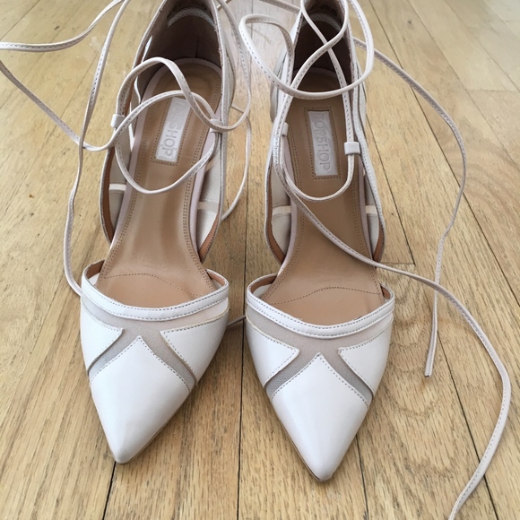 Topshop Shoes - Topshop 'Gretchen' Ankle Tie Pointy Toe Pump